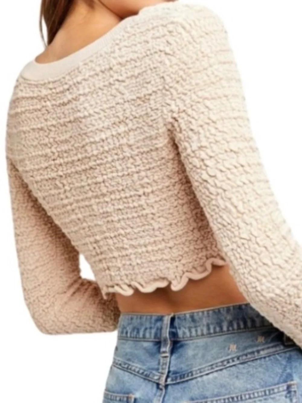 Free People Rosehip Cardi Crop Top Medium New